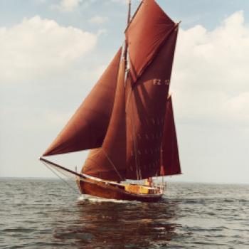 Die „Ghost“: Das Zeesenboot ist eines der letzten fahrenden Wahrzeichen des pommerschen Binnenmeeres - (c) Herbert Barnehl