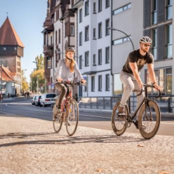 Der Bodenseeradweg, wie hier in Konstanz, feiert 2023 seinen 40sten Geburtstag - (c) MTK/Dagmar Schwelle