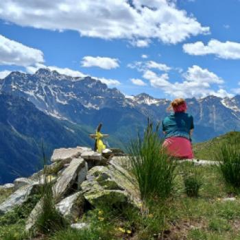 Für die Mühen wird man am Pass mit einer tollen Aussicht belohnt - (c) Christine Kroll
