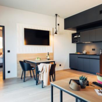 Die Apartments sind zum Teil mit eigener Küche ausgestattet - (c) Daniel Zangerl