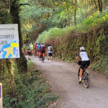 Auf dem Holzweg nach Santiago de Compostela - Radpilgern- der neue Trend auf dem Jakobsweg - (c) Lutz Baeucker