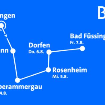Der Tourplan für die BR-Radltour 2026 - (c) Bayerisches Fernsehen