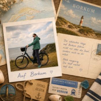 Borkum, den Ostfriesenklassiker, quer erradeln  Zwischen Dünenkamm, Wattkante und Nordseefrische - (c) Anke Sademann